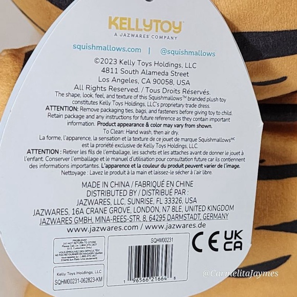 TINA 🐯 Orange & Black Tiger HugMee Squishmallow NWT Loves Clothing & Hair Style - Picture 7 of 7